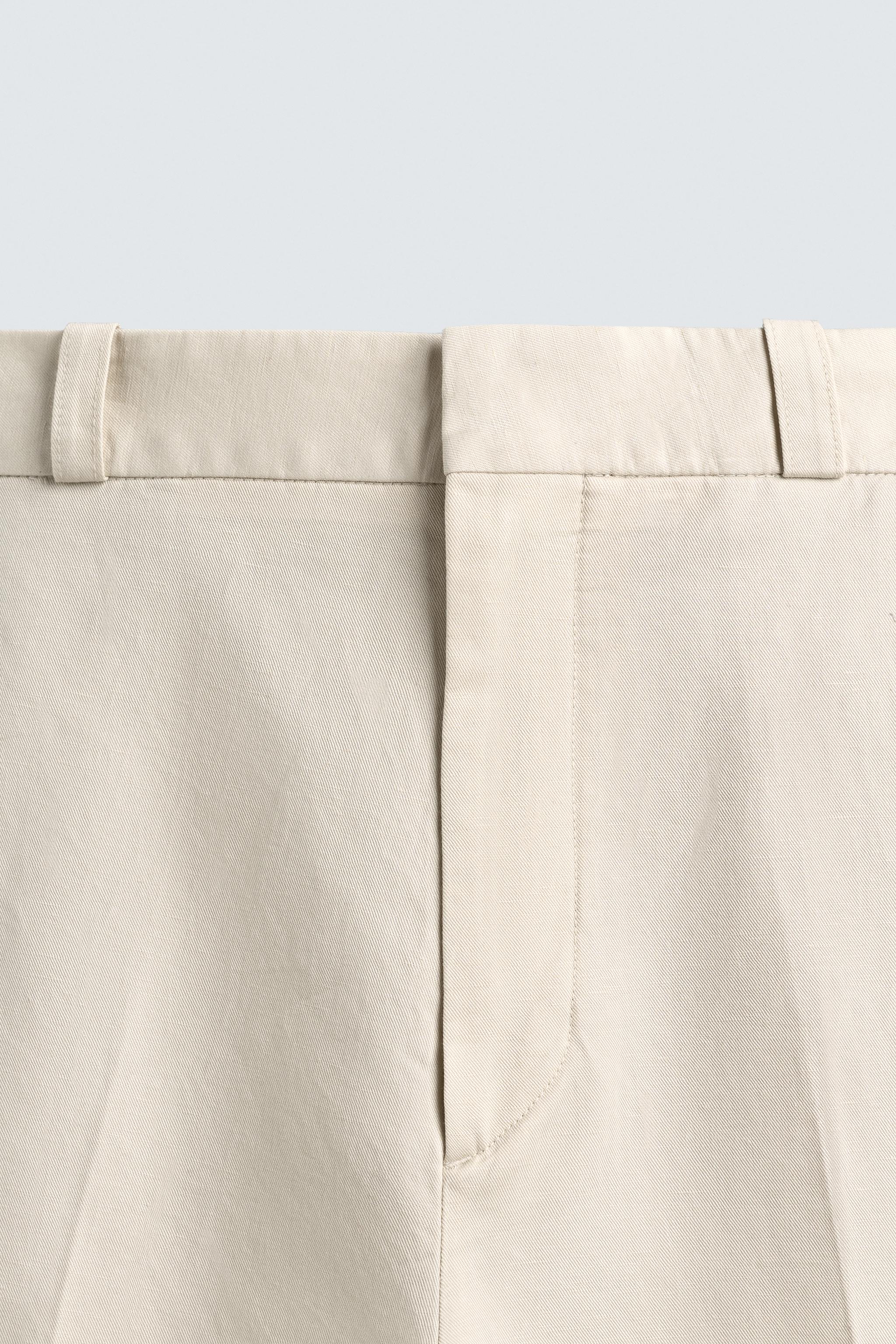 PANTALON CHINO STRAIGHT FIT COTON/LIN