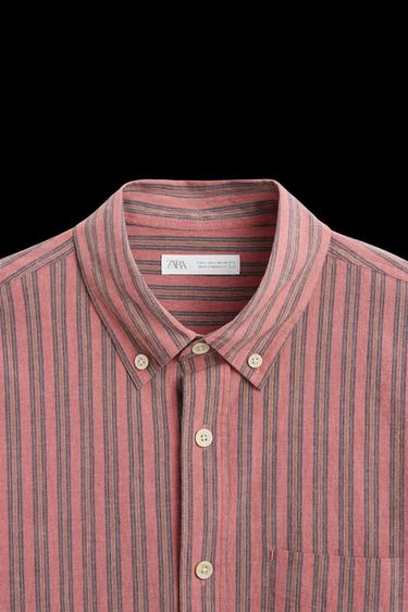 CAMISA RAYAS BOLSILLO - Rosa de Zara
