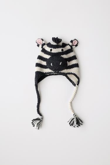 LIMITED EDITION ZEBRA WOOL BEANIE - striped by Zara - Image 9