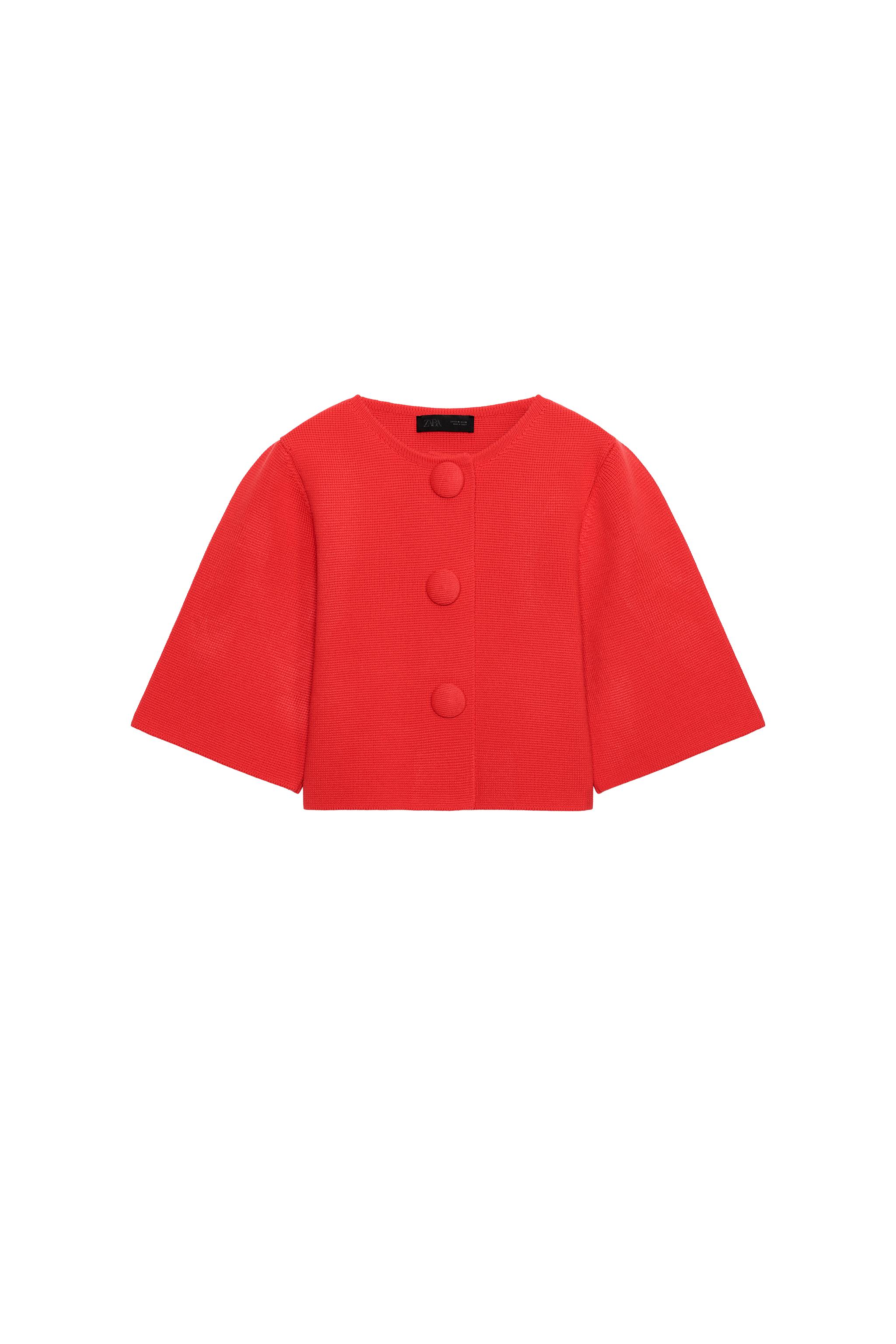 カーディガン ZARA Collection ニットボレロ ショート丈モックネック