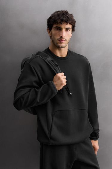 SWEAT TECHNIQUE RAS DU COU - Noir de Zara - Image 4