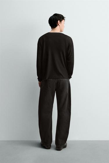 BARREL FIT JEANS - Black by Zara