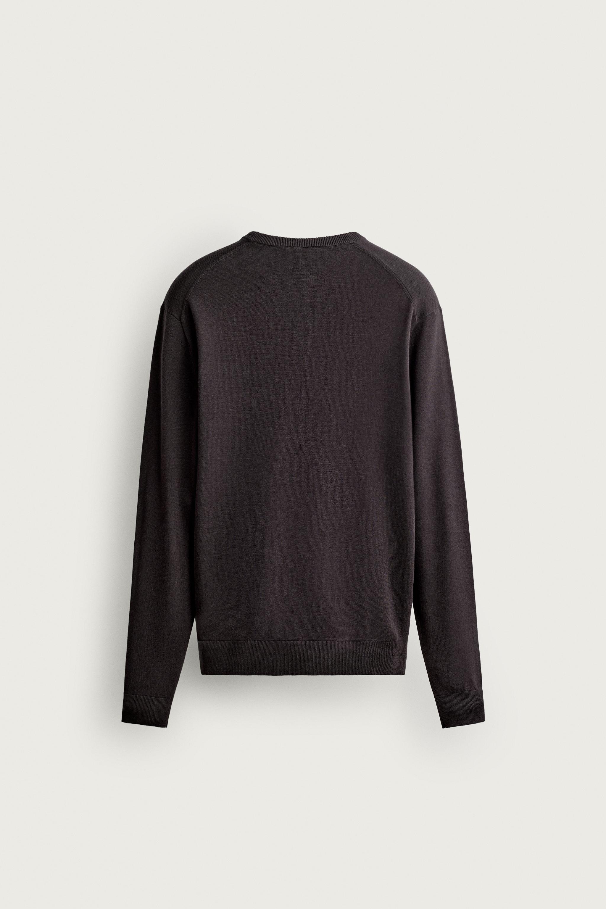 LIGHTWEIGHT COTTON-BLEND JUMPER — Chocolate