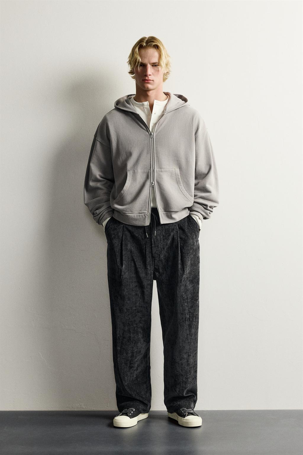 SOFT IRREGULAR WASHED TROUSERS