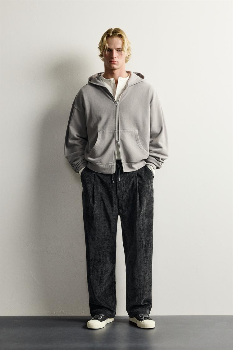 SOFT IRREGULAR WASHED TROUSERS