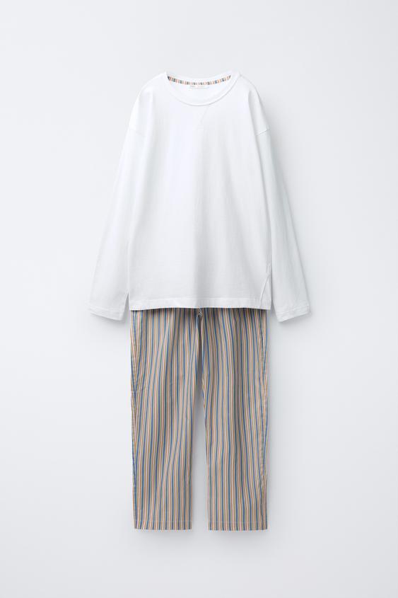 6-14 YEARS/ STRIPED PYJAMAS - camel | ZARA Spain