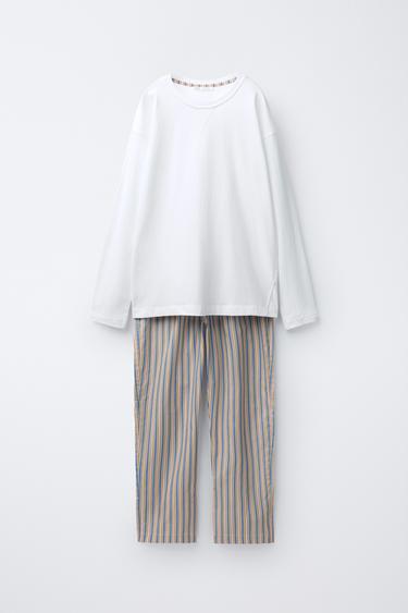 Zara 6-14 YEARS/ STRIPED PAJAMAS - taupe brown - Image 0