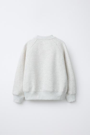 SWEAT VARSITY À INSCRIPTION - Gris chiné de Zara - Image 1