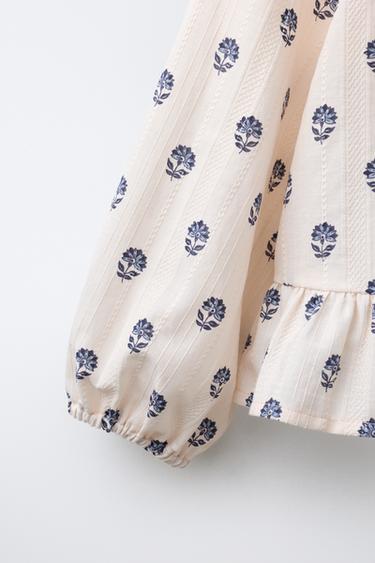 BLOUSE IMPRIMÉE À FLEURS - Écru de Zara - Image 3