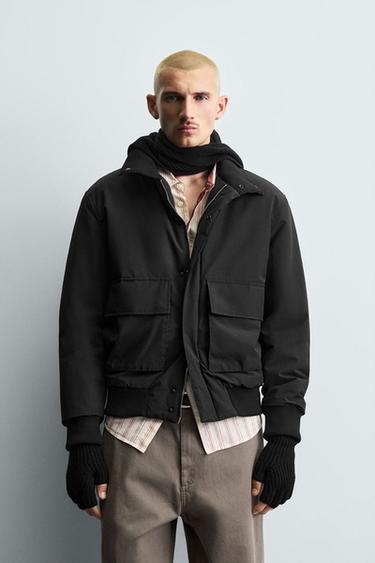 WATER-REPELLENT QUILTED JACKET - Black by Zara