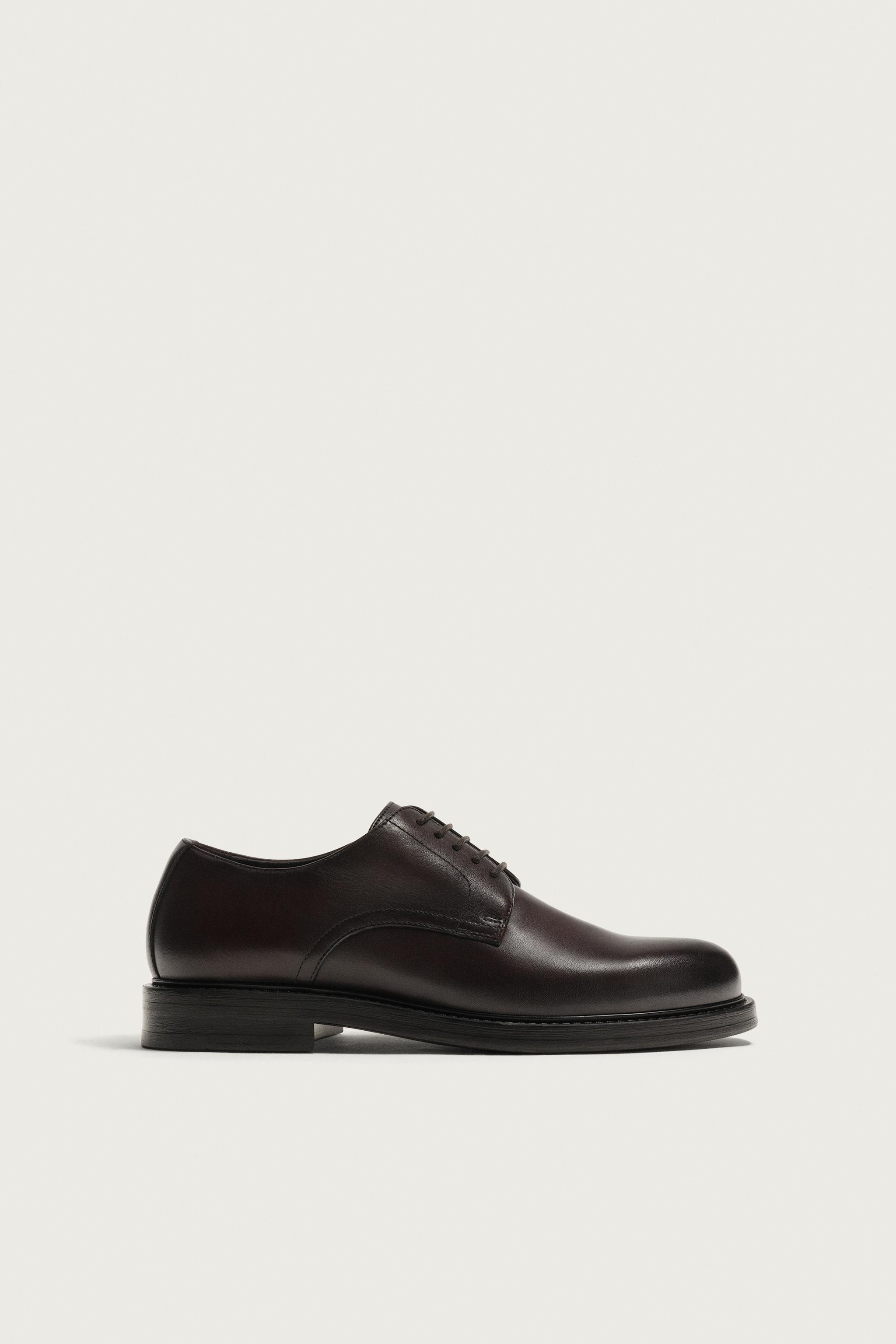 LEATHER SHOES — Chocolate