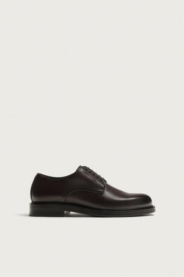 LEATHER SHOES - Chocolate by Zara
