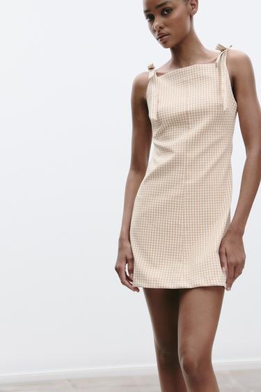 SHORT STRETCH DRESS - Beige by Zara