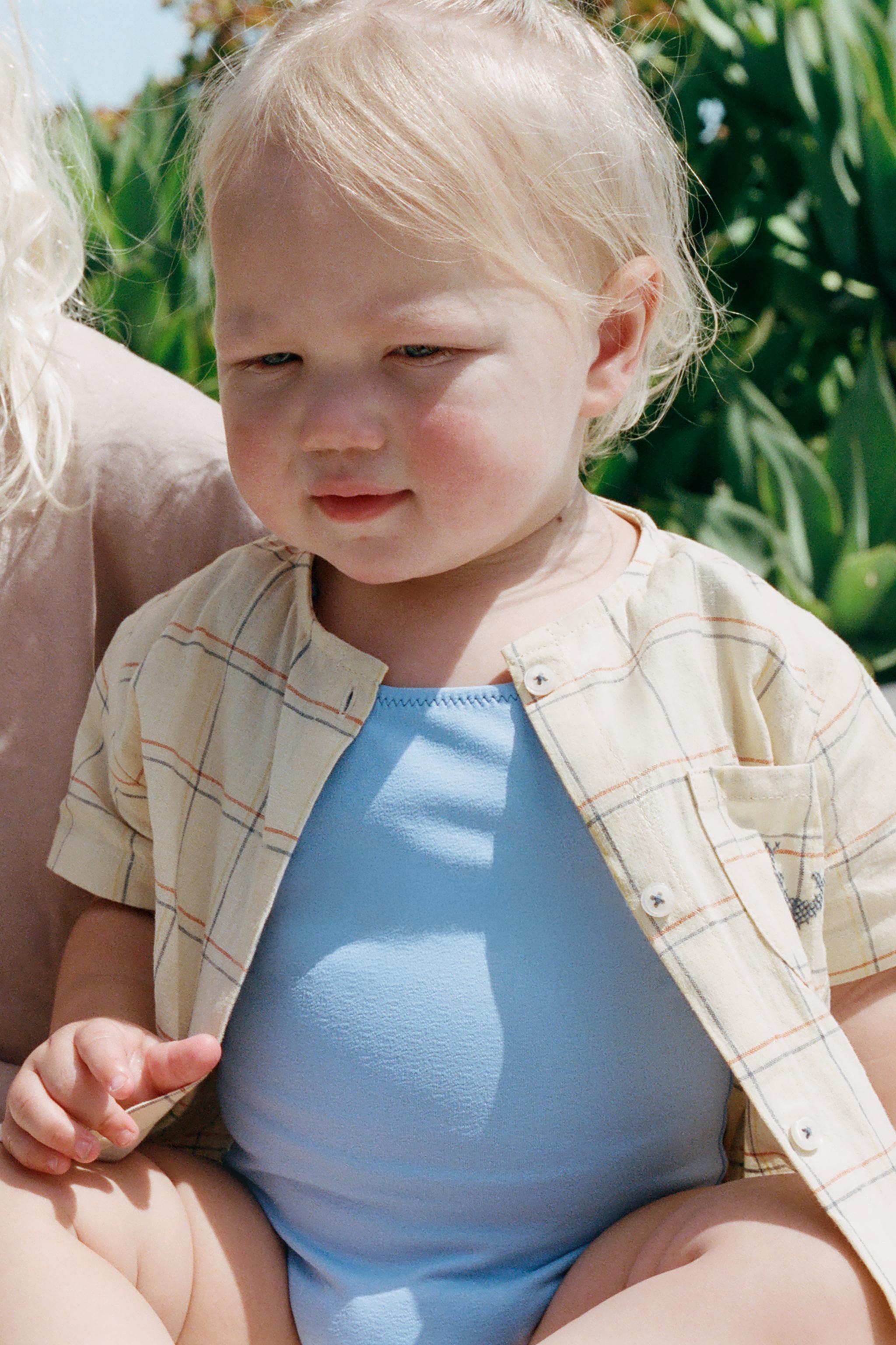 EMBROIDERED PLAID SHIRT — Butter