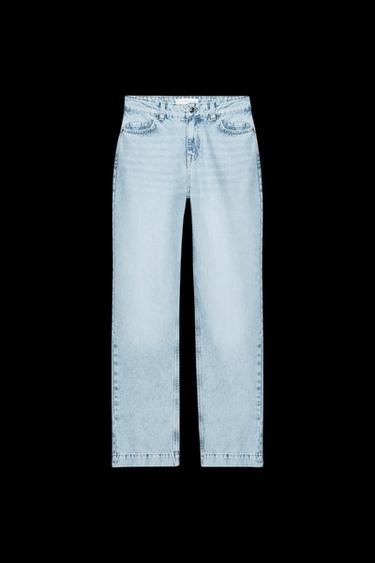 JEANS Z.04 STRAIGHT MID-WAIST FULL LENGTH - Light blue by Zara - Image 0