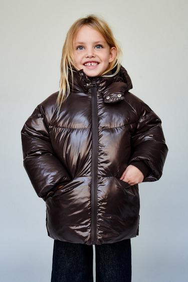 XHUP ME PUPLA WATER REPELLENT DHE REZISTENT NDAJ ERËS - Kafe e errët nga Zara