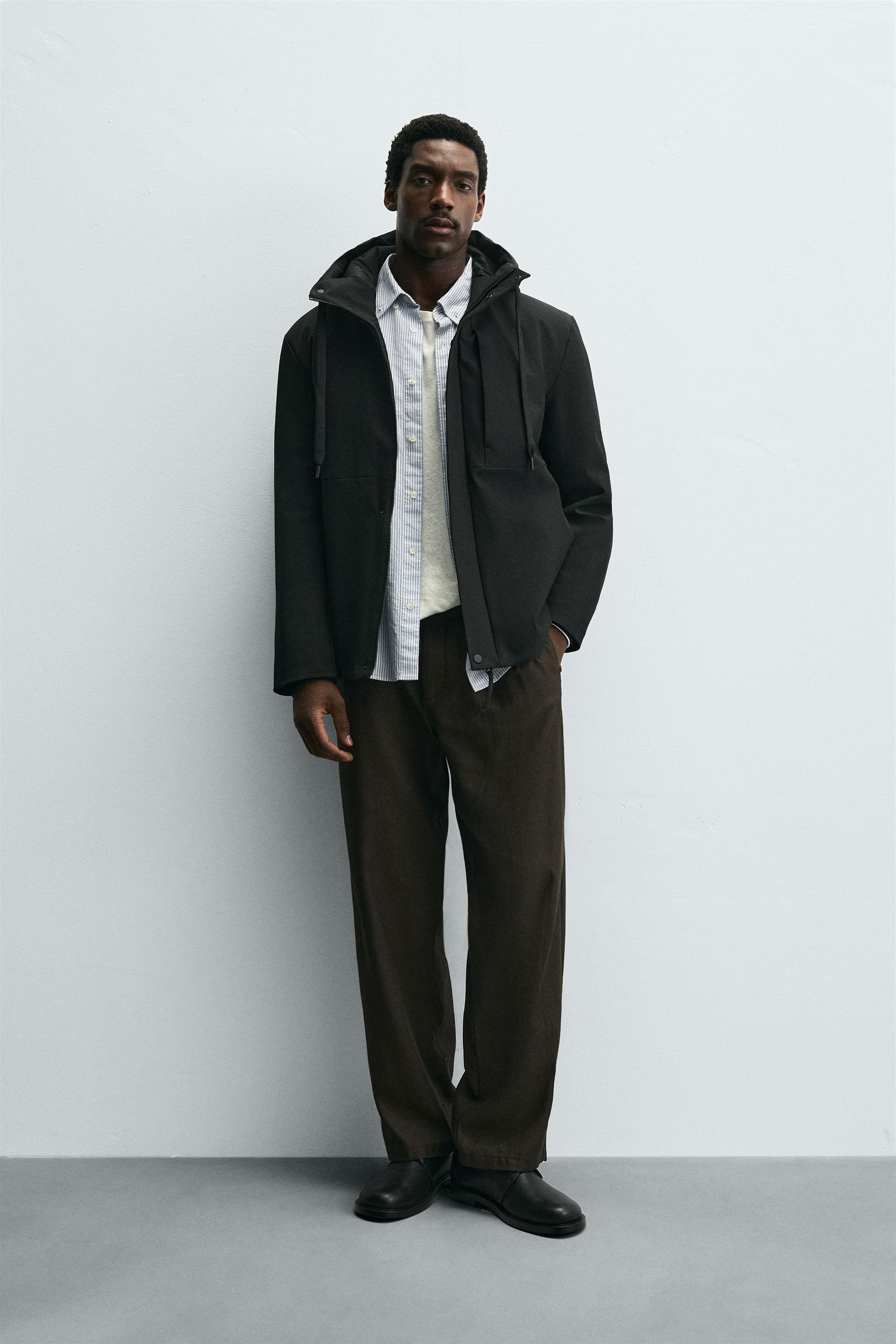 テクニカルフード付きジャケット - オフホワイト | ZARA Japan / 日本