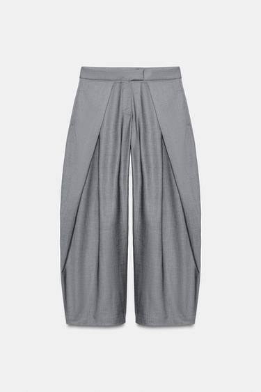 PANTALÓN WIDE LEG ZW COLLECTION - Gris oscuro de Zara