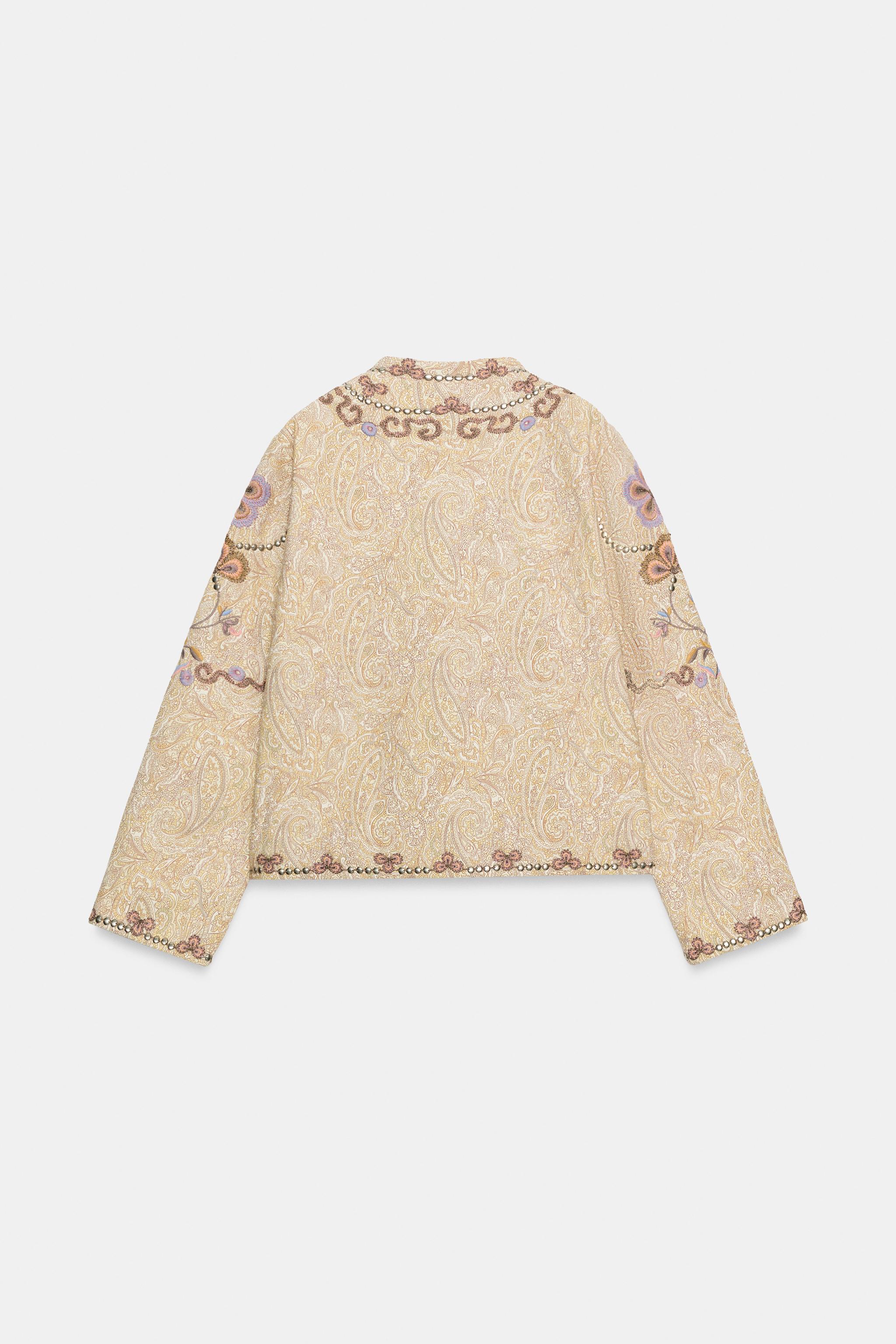 Женские куртки Zara ZW COLLECTION EMBROIDERED JACKET — фото 8