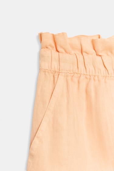 100% LINEN SHORTS ZW COLLECTION - Tangerine by Zara - Image 8