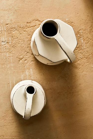 CERAMIC VASE WITH HANDLE – Ekrü a ZARA-tól