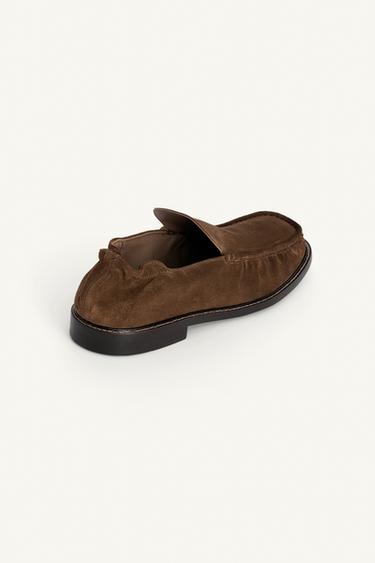 LEATHER LOAFERS - Brown by Zara - Image 5