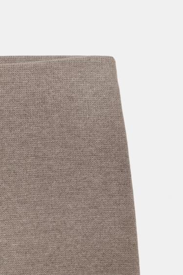 SOFT MIDI SKIRT - Brown marl by Zara - Image 6