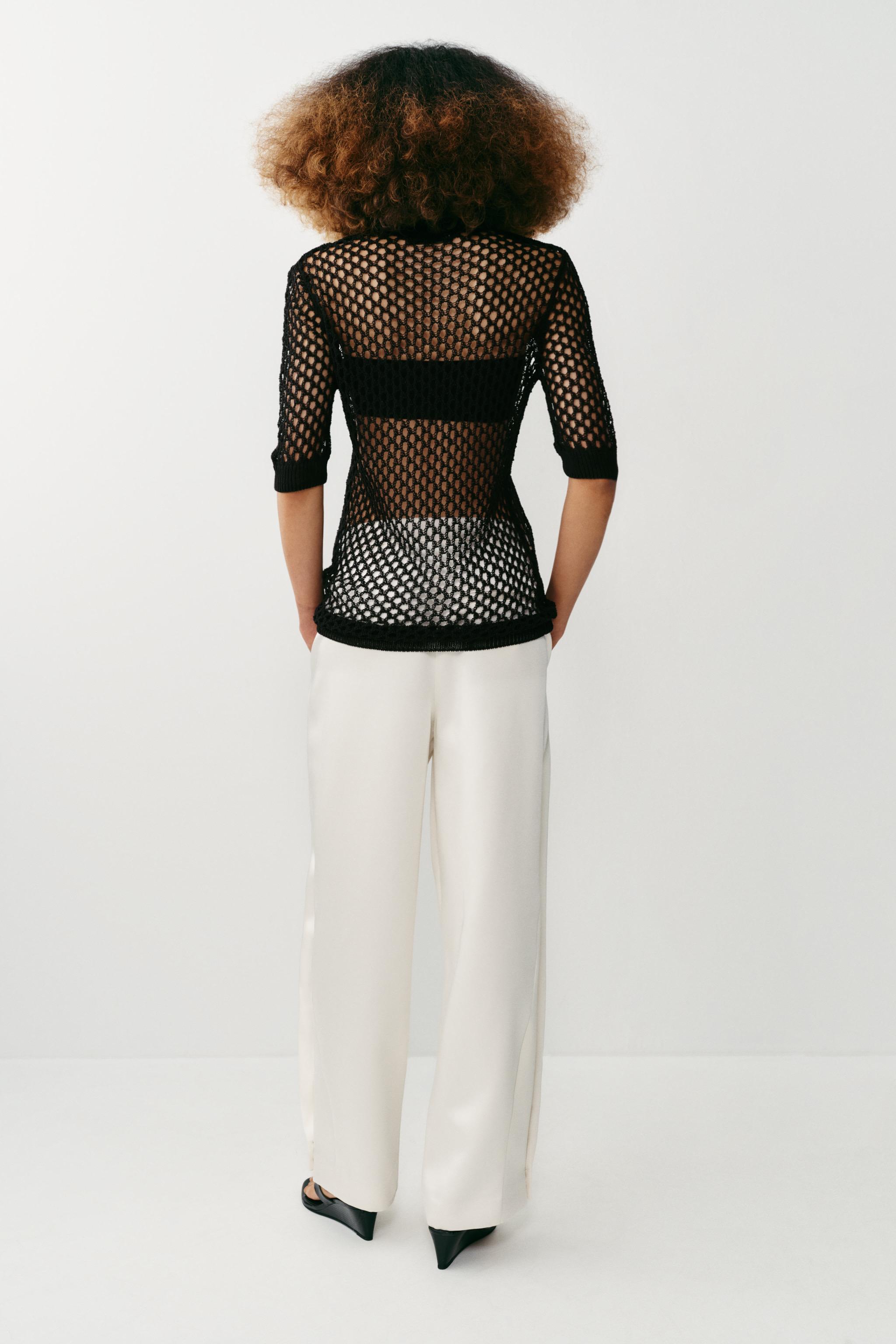 OPENWORK KNIT SWEATER