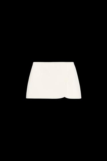 FALDA PANTALÓN ABERTURA - Blanco roto de Zara - Imagen 0