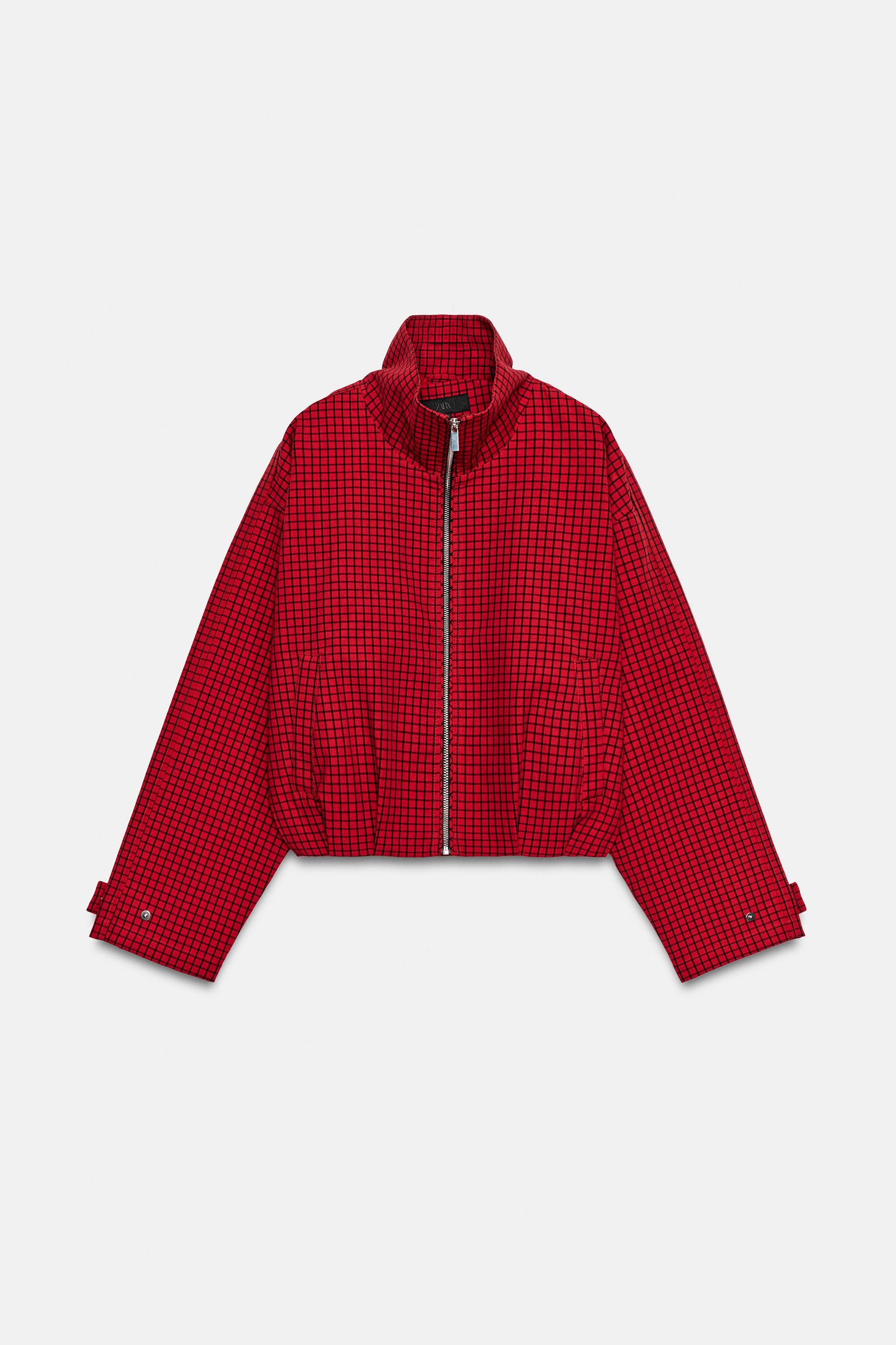BLOUSON BOMBER À CARREAUX