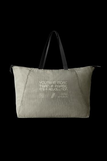 SHOPPER PLEGABLE  EXPORER - Gris Topo de Zara - Imagen 0