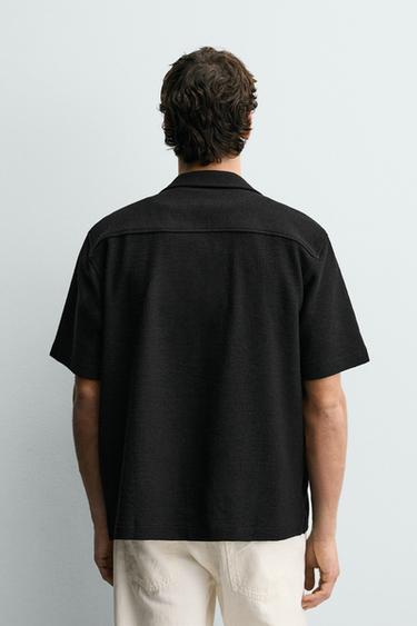 CHEMISE REGULAR FIT STRUCTURÉE - Noir de Zara - Image 2