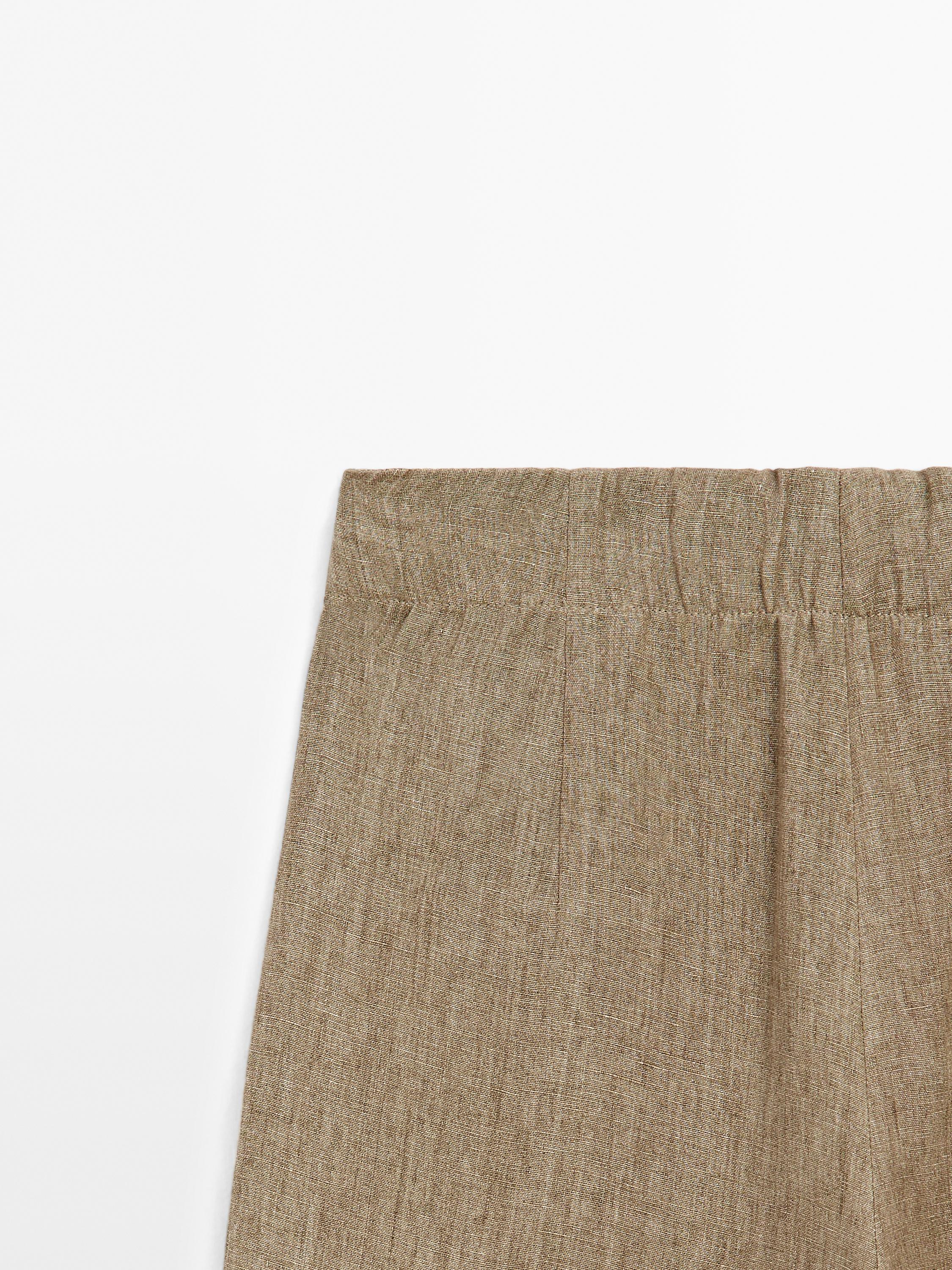 Flowing 100% linen trousers