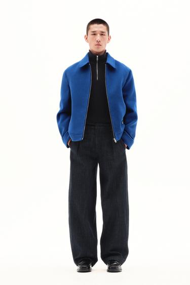 Zara 真皮寬飾帶樂福鞋 - 黑色