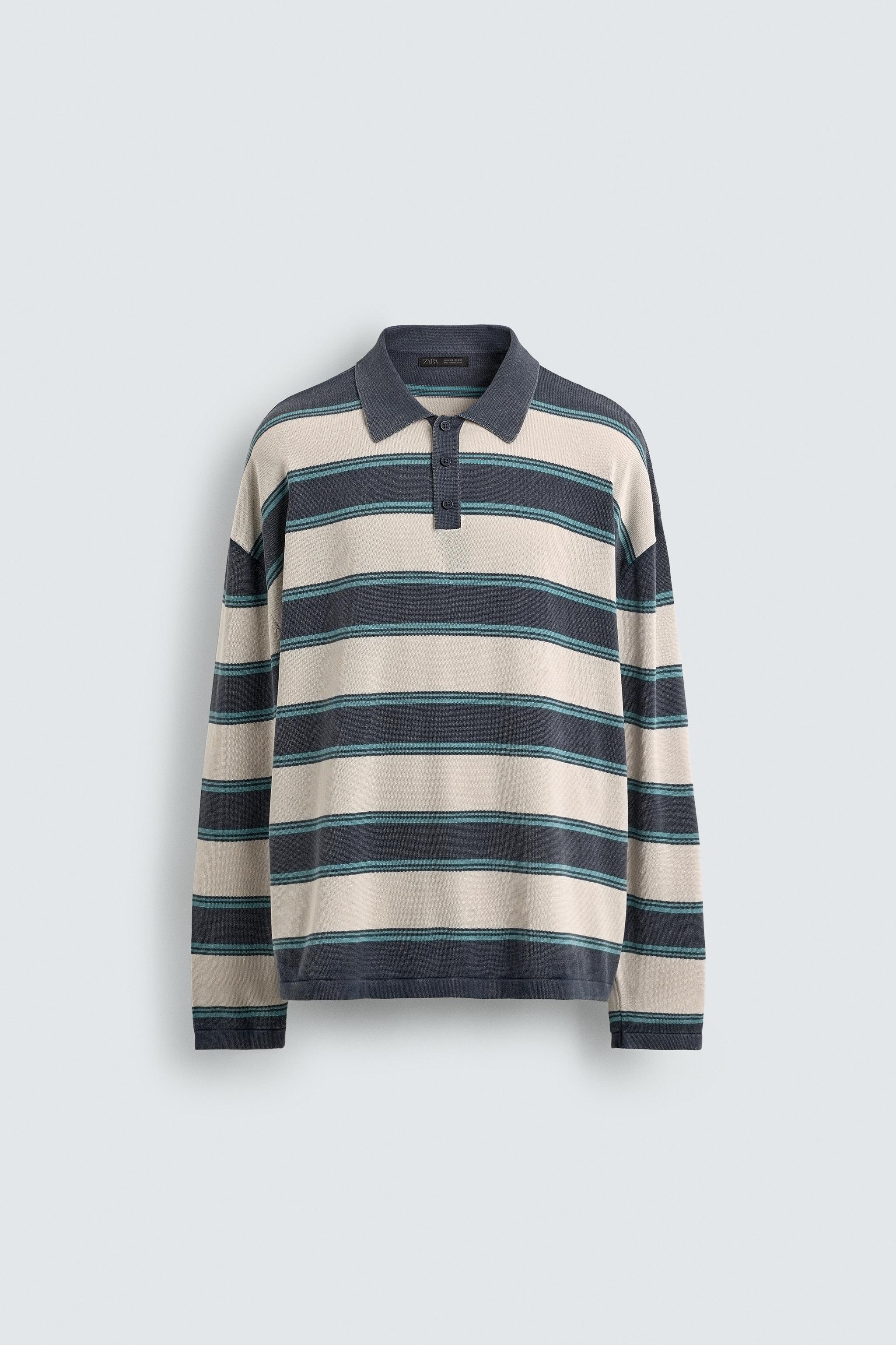 POLO EN MAILLE RAYÉ RELAXED FIT
