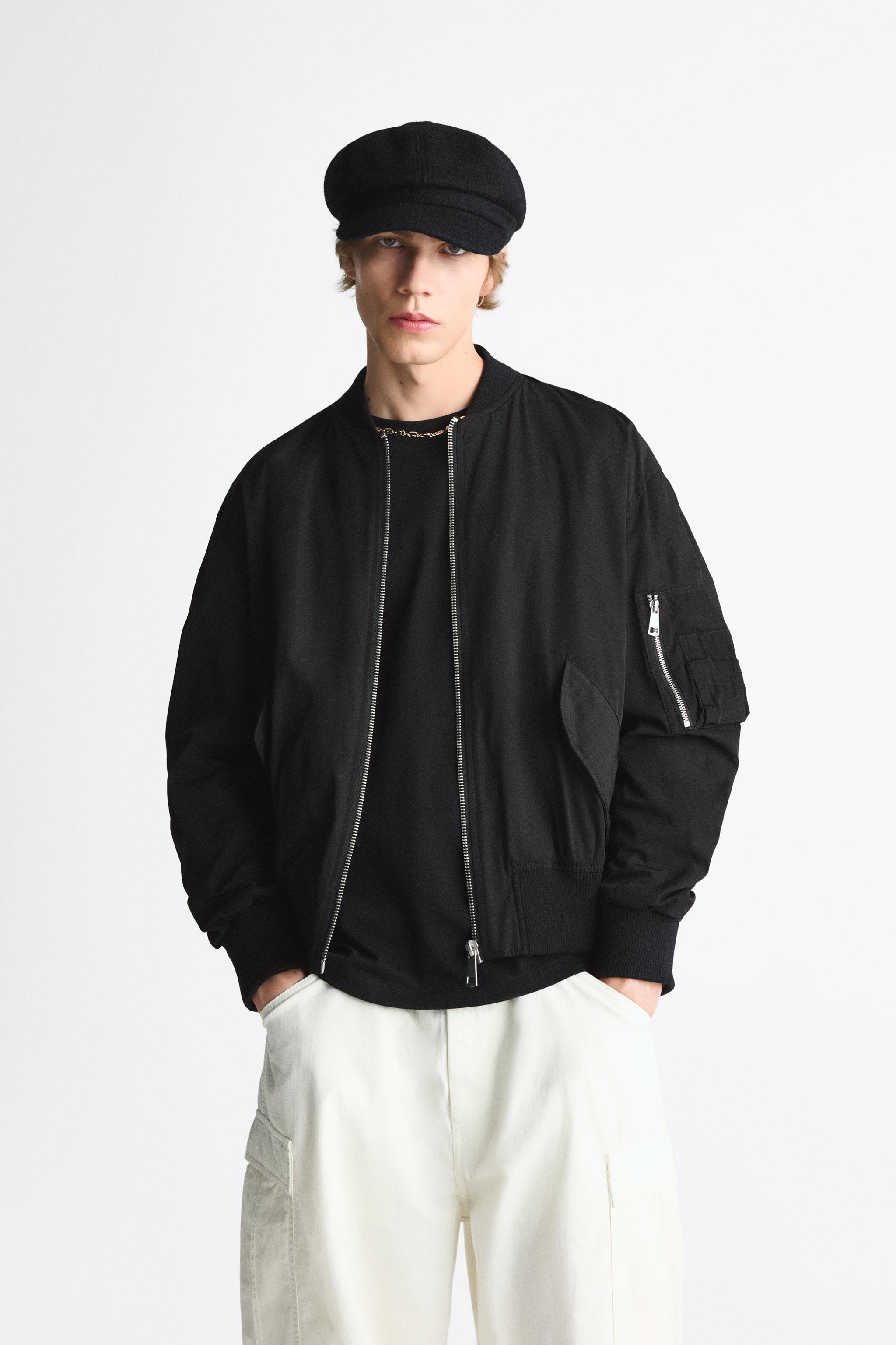 Zara oversized hot sale bomber jacket