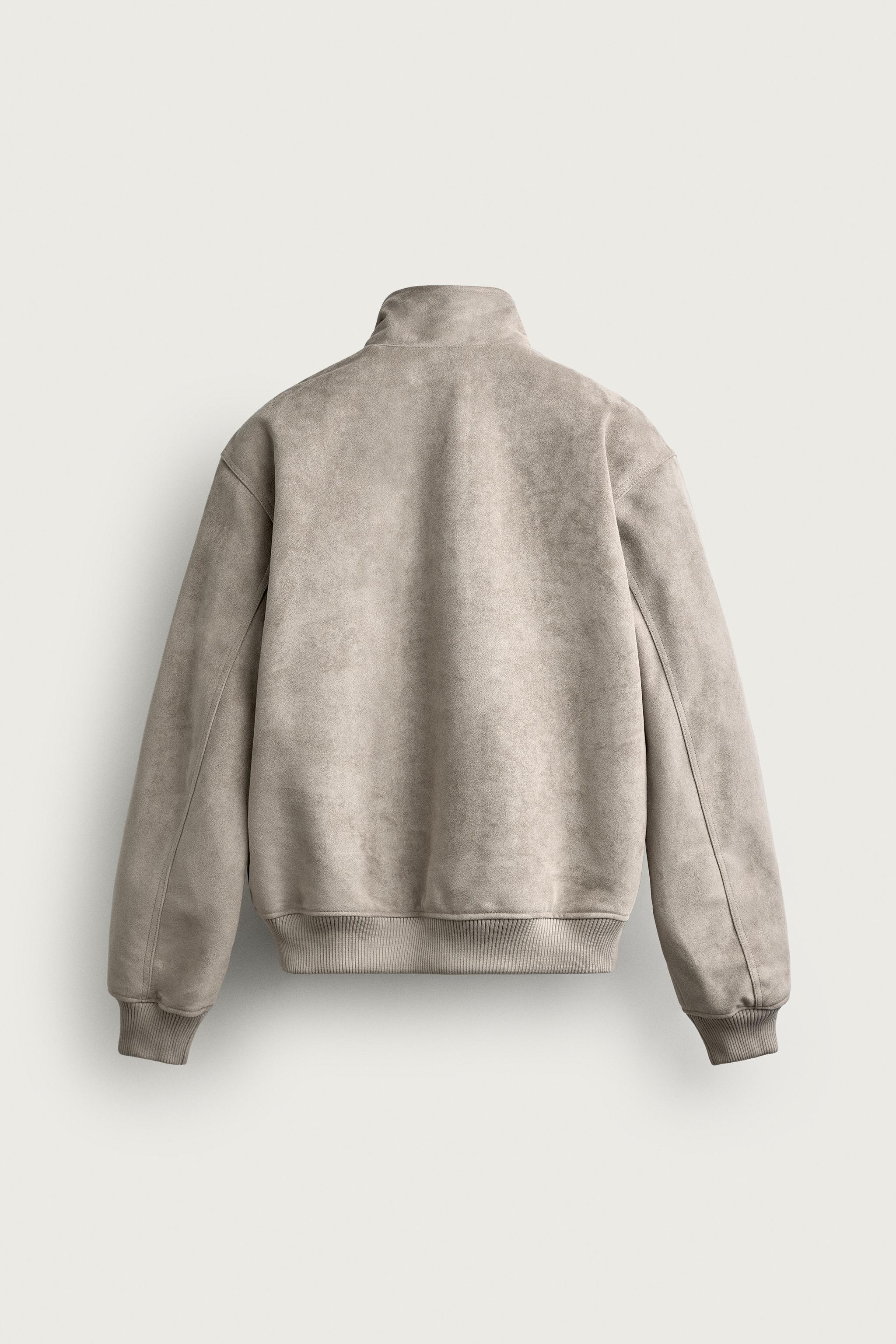 BLOUSON REGULAR FIT EFFET DAIM