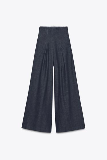 ZW COLLECTION ULTRA HIGH-WAIST WIDE-LEG JEANS - Blue by Zara