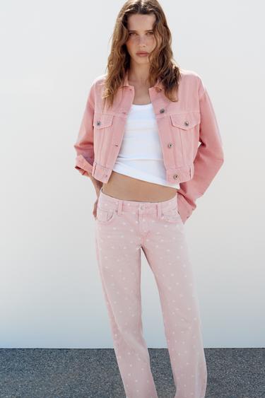 DENIM JACKET WITH POCKETS - Pink by Zara