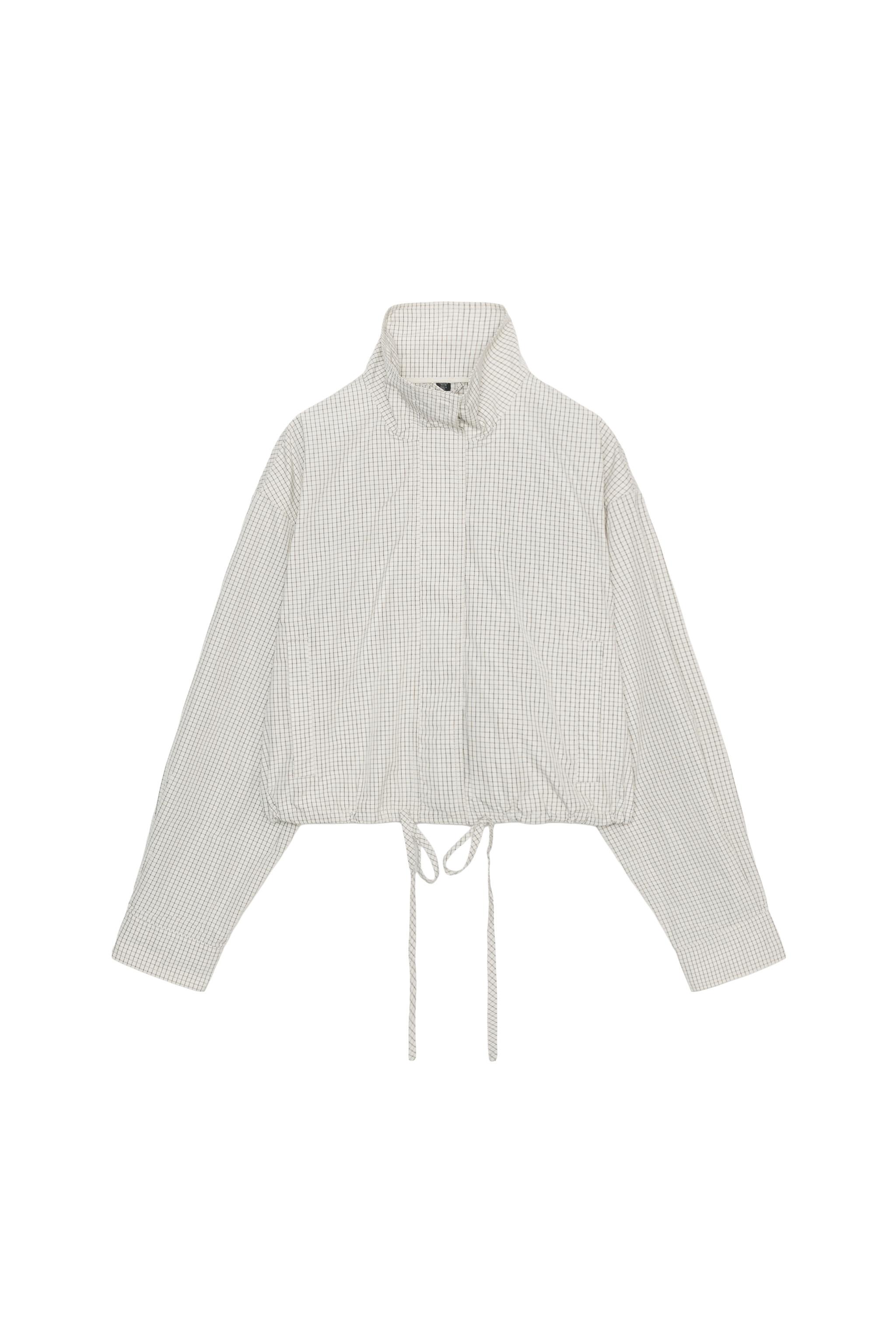 PLAID NYLON JACKET - Black / White | ZARA United States