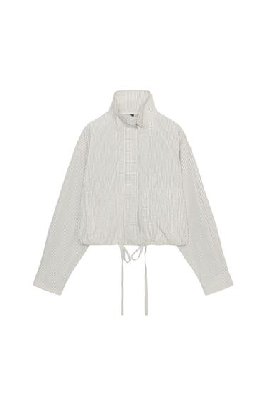 CHAQUETA NYLON CUADROS - Blanco / Negro de Zara