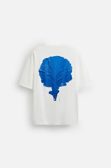 T-SHIRT À PIÈCE EN RELIEF - Blanc de Zara - Image 6