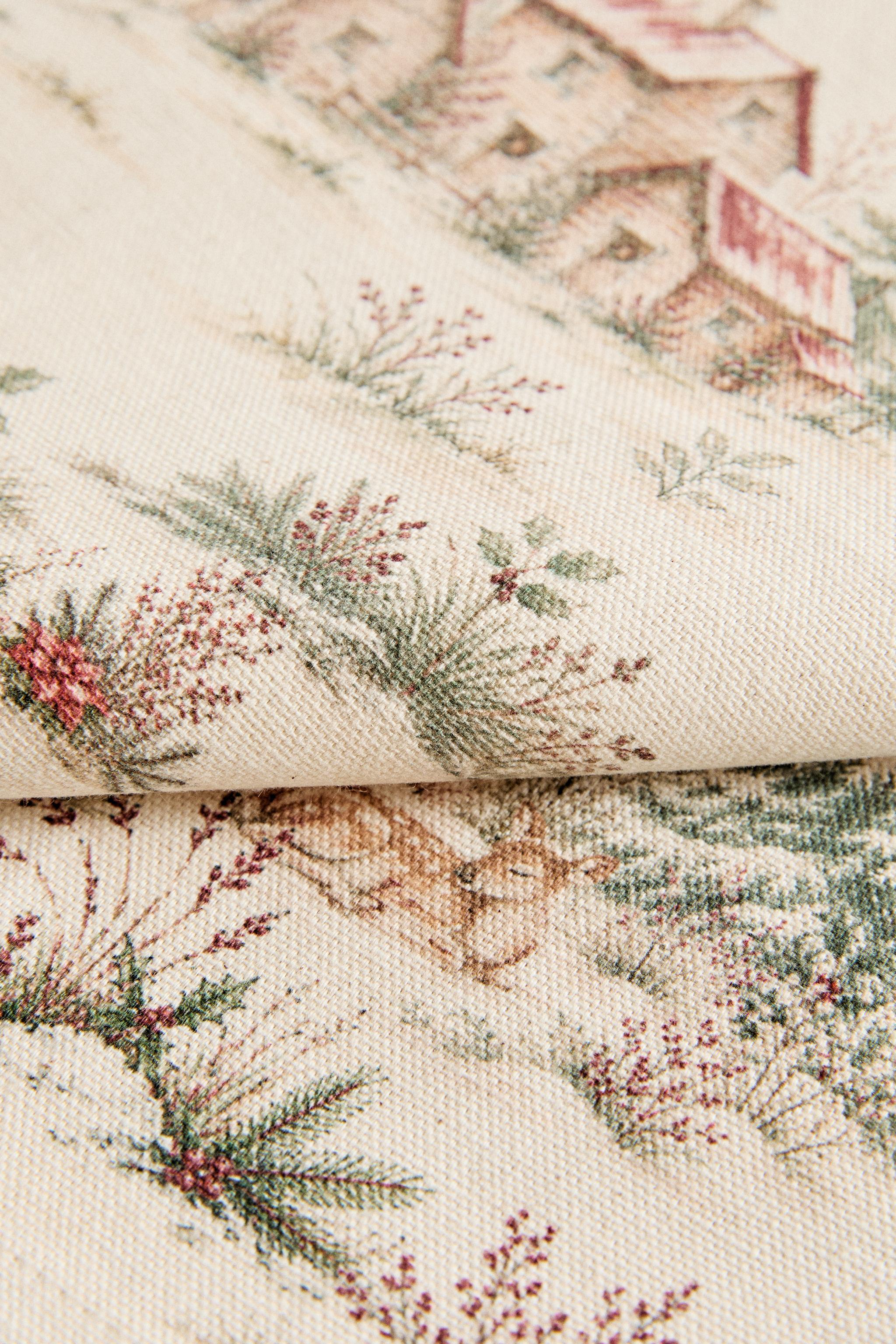 PACK OF CHRISTMAS LANDSCAPE COTTON NAPKINS (PACK OF 2)
