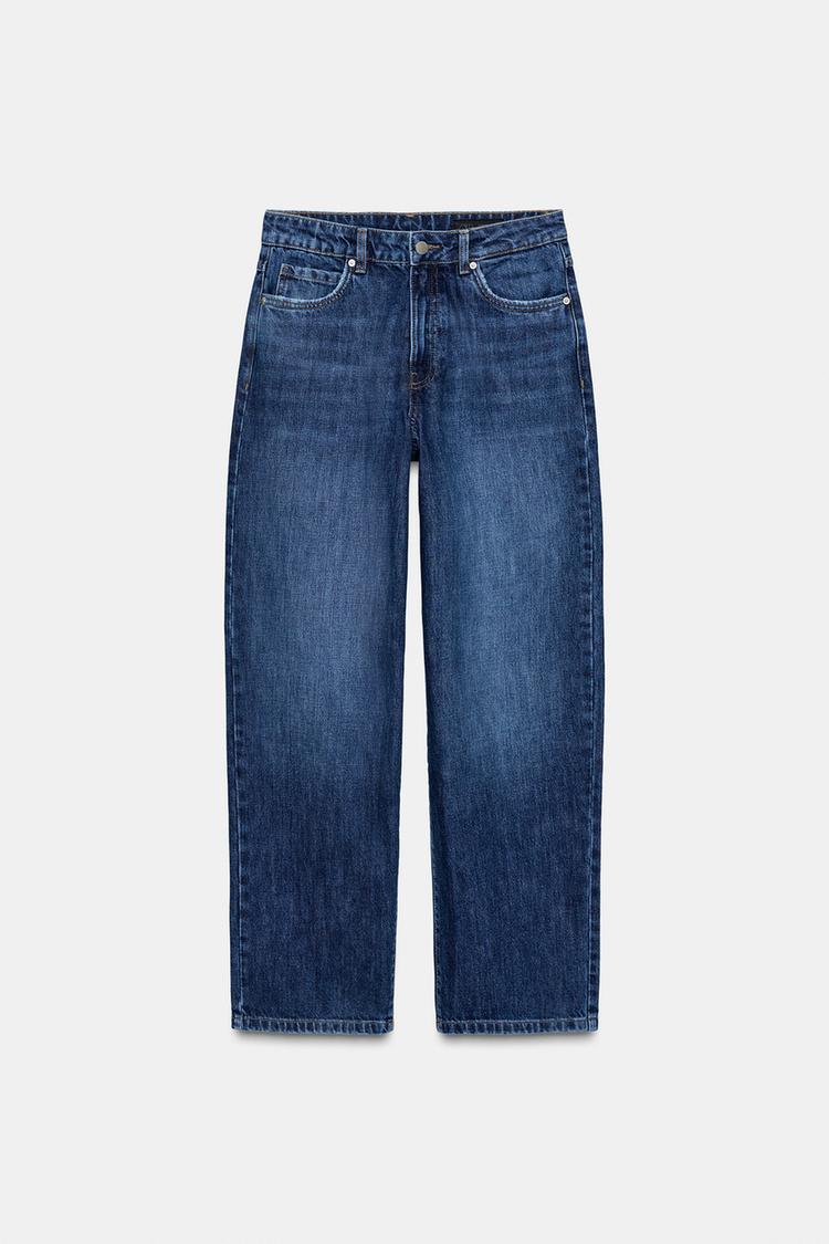 ZW COLLECTION MID-WAIST JEANS Blue ZARA New Zealand