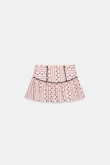 EMBROIDERED SKORT - Pink by Zara - Image 0
