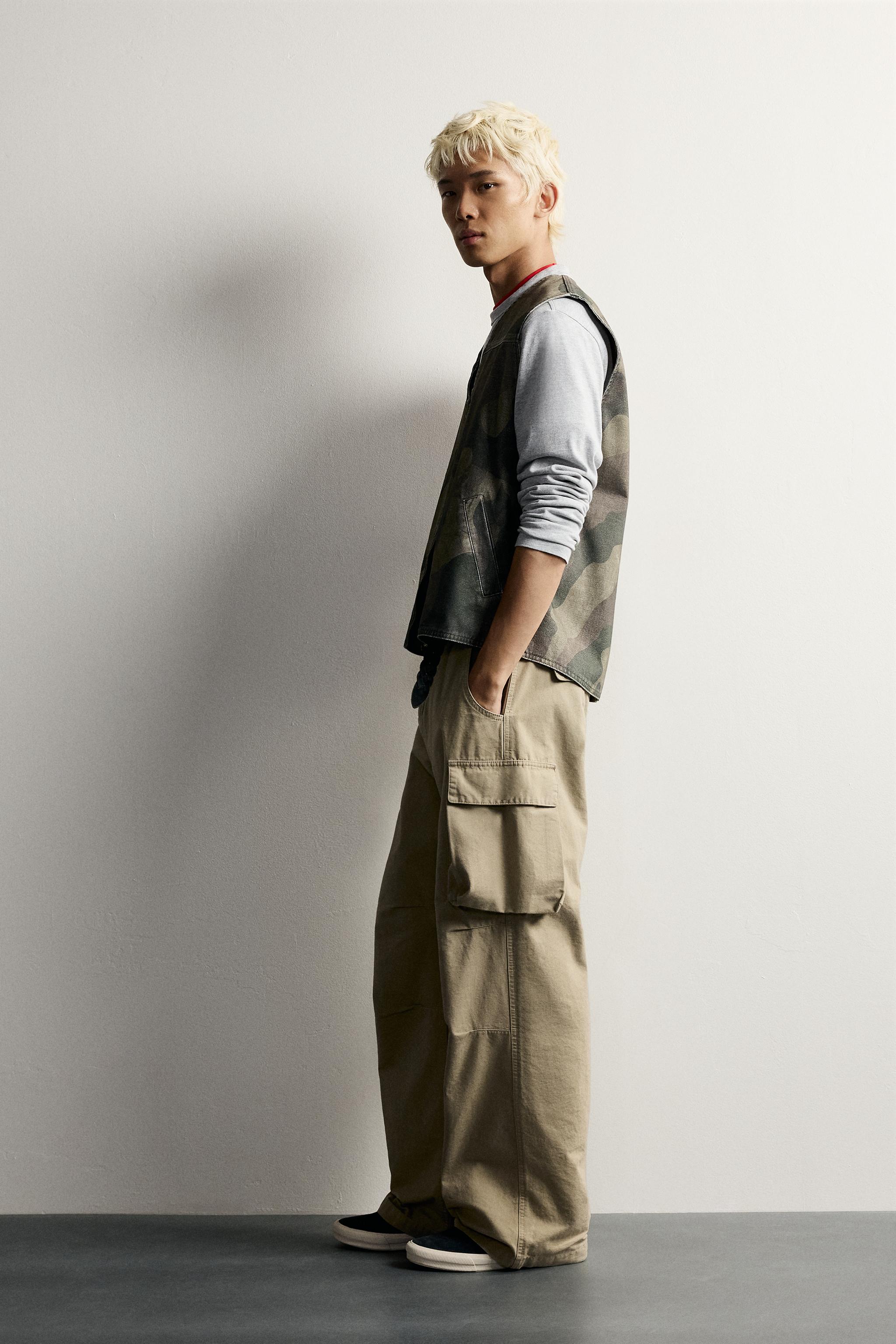 WASHED ABSTRACT PRINT VEST