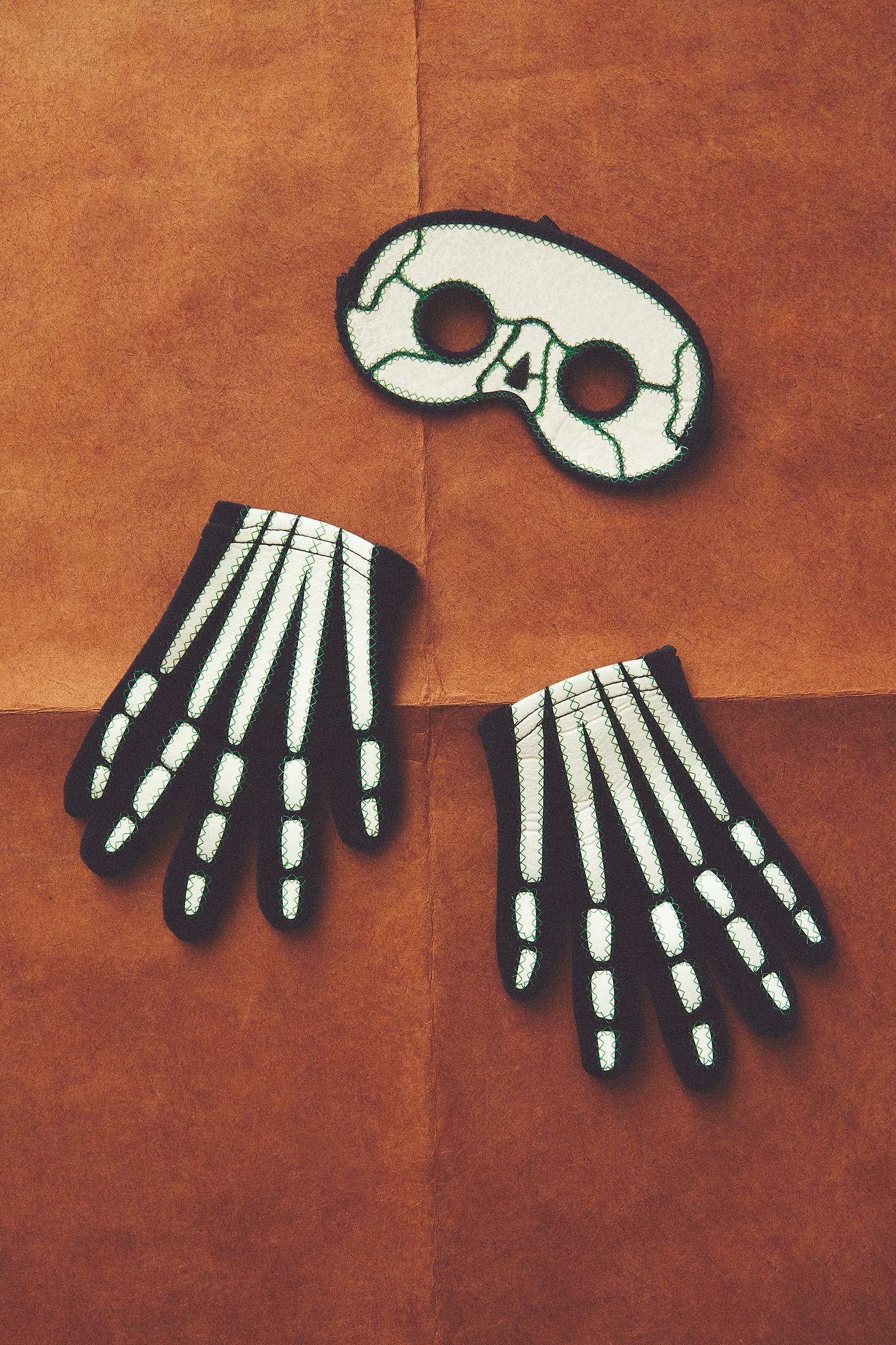 Детские комплекты Zara Halloween Kids Skeleton Accessory Set, цвет: Чёрный — фото 5