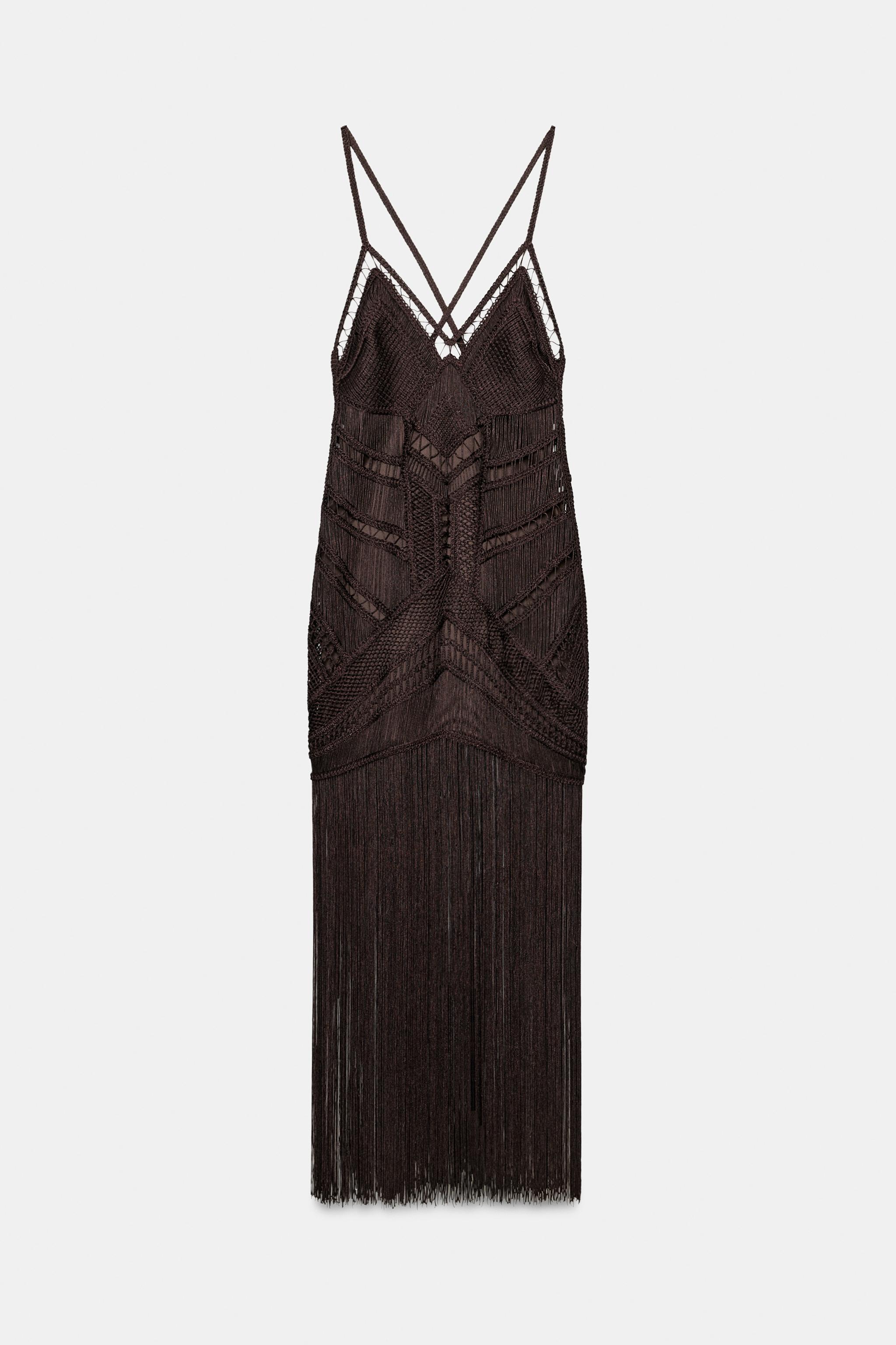 ROBE LONGUE À FRANGES ZW COLLECTION