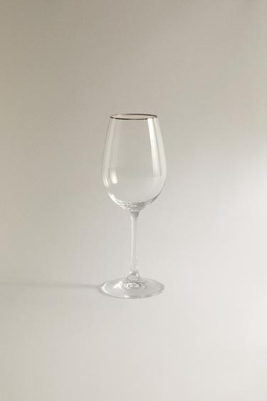 VERRE CRISTALLIN BORD DORÉ - Argent de Zara