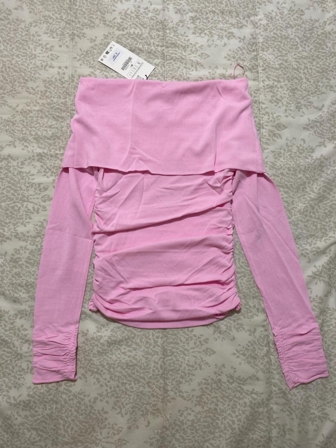 DRAPED OFF-THE-SHOULDER KNIT TOP - Image 2